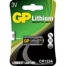 BATTERIJ PHOTO LITHIUM CR123A 3V GP