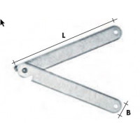 KLEPSCHARNIER VOOR TAFELS EN BANKEN VERZINKT 147X20MM