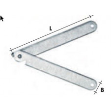 KLEPSCHARNIER VOOR TAFELS EN BANKEN VERZINKT 147X20MM