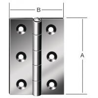 SCHARNIER 40X32 MM RVS