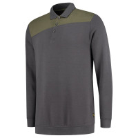 POLOSWEATER BICOLOR NADEN DARKGREYARMY XL