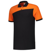 POLOSHIRT BICOLOR NADEN BLACKORANGE L