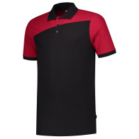 POLOSHIRT BICOLOR NADEN BLACKRED 202006 M