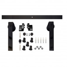 SCHUIFDEURSYSTEEM 2 METER, HANGROLLEN RECHT 290MM, STAAL MAT ZWART