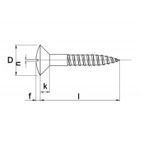 HOUTSCHROEF LENSKOP DIN 95 MESSING BLANK 5 X 70