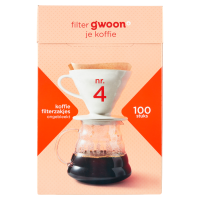 G’WOON KOFFIE FILTERZAKJES NUMMER 4 100STUKS