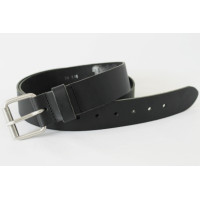 LEDEREN RIEM. 4 CM BREED. TIMBELT 416 ZWART 125CM