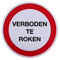 STICKER VERBODEN TE ROKEN(TEKST) Ø 200MM