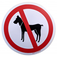 STICKER VERBODEN VOOR HONDEN Ø 90MM