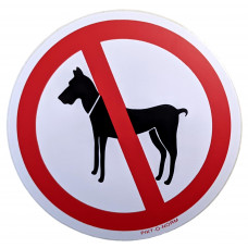 STICKER VERBODEN VOOR HONDEN Ø 90MM