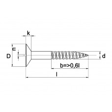 HOUTSCHROEF PLATKOP DIN 97 MESSING BLANK 4 X 60