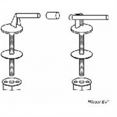 CLOSETBRIL BEVESTIGING SET PAGETTE PER PAAR WIT