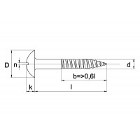 HOUTSCHROEF BOLKOP DIN 96 MESSING BLANK 5 X 35