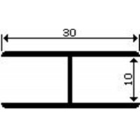 ALUMINIUM BLANK H PROFIEL GELIJK 10 MM