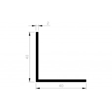 ALUMINIUM BLANK PROFIEL HOEK 40X40X2