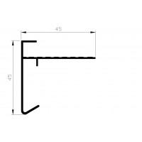 ALUMINIUM BLANK DAKRAND TRIM 45X45