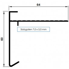 ALUMINIUM BLANK DAKRAND TRIM 60X64