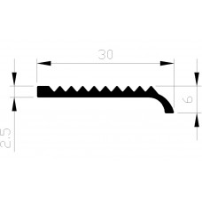 ALUMINIUM BLANK TRAPKANT 30X2 MET NEUS