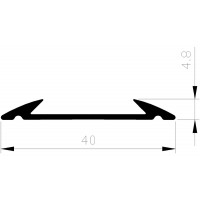 ALUMINIUM BLANK SLIJTSTRIP 40MM VOOR INLAGE