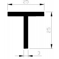 ALUMINIUM T PROFIEL 35X35X3