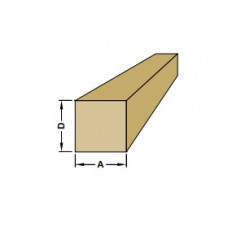 MESSING MASSIEF VIERKANT 12X12MM