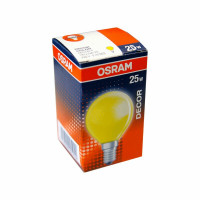 GLOEILAMP KOGELLAMP OSRAM DECOR GEEL 25W E14