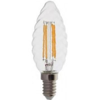 LEDLAMP KAARSLAMP GEDRAAID HELDER 230V-4W E14 FILAMENT WARMWIT SKU4307