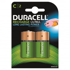 DURACELL OPLAADBARE BATTERIJEN ULTRA C 2 STUKS