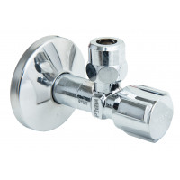 SCHELL HOEKSTOPKRAAN 3/8" + ROZET VERCHROOMD [SCH049060621]