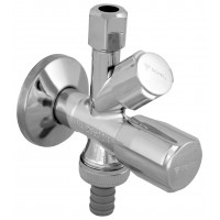 SCHELL HOEKSTOPKRAAN COMBI 1/2" VERCHROOMD []