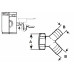 Y-AANSLUITING AFLOOP SPOELBAK 1''-SLANGTULE 21-23MM GRIJS [TEC356401R]