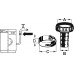 HALVE KOPPELING 3/4" SLANGTULE 1/2" MESSING VERCHROOMD MET SLANGKLEM [TEC308001]