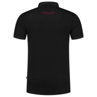 POLOSHIRT ACCENT ZWART/ROOD L