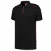 POLOSHIRT ACCENT ZWART/ROOD