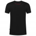 T-SHIRT ACCENT ZWART/ROOD