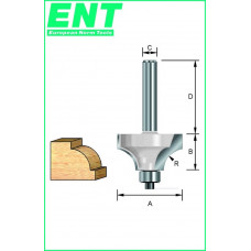 KWARTRONDFREES HARDMETAAL R6.35 MET LAGER KOLF 8MM