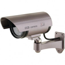 BOLCAMERA "DUMMY" VOOR BUITEN, LED, GRIJS