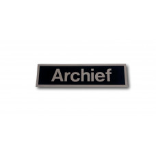 STICKER 165X45 ZWART/ZILVER TEKST "ARCHIEF"