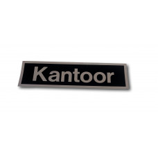 STICKER 165X45 ZWART/ZILVER TEKST "KANTOOR"