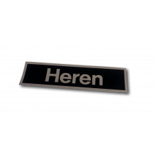 STICKER 165X45 ZWART/ZILVER TEKST "HEREN"