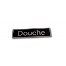 STICKER 165X45 ZWART/ZILVER TEKST "DOUCHE"