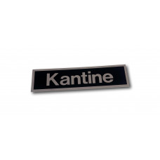 STICKER 165X45 ZWART/ZILVER TEKST "KANTINE"