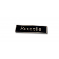 STICKER 165X45 ZWART/ZILVER TEKST "RECEPTIE"