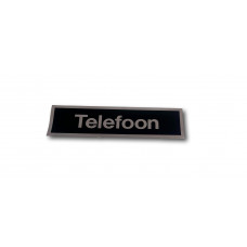 STICKER 165X45 ZWART/ZILVER TEKST "TELEFOON"