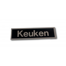 STICKER 165X45 ZWART/ZILVER TEKST "KEUKEN"