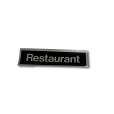 STICKER 165X45 ZWART/ZILVER TEKST "RESTAURANT"