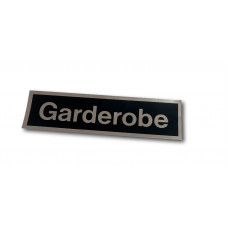 STICKER 165X45 ZWART/ZILVER TEKST "GARDEROBE"