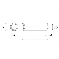 STELSCHROEF 45H EV DIN916 M3 X 8