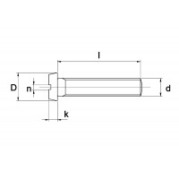 METAALSCHROEF CILINDERKOP SLEUF DIN 84 MESSING BLANK M3 X 12