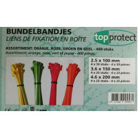 ASSORTIMENTSDOOS BUNDELBANDJES GEKLEURD 400STUKS